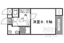 ｍｉｔｙ　桂朝日町 2階1Kの間取り