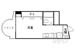 プレジールマンション 1Kの間取図画像