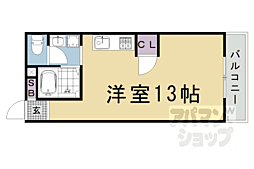 ドルミマンション 2階ワンルームの間取り