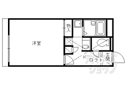 レオパレス洛西 1階1Kの間取り