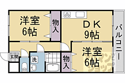 エザンス豊田 3階2DKの間取り
