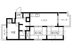 プルーリオン奥ノ坊 1階3LDKの間取り
