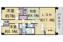 JR山陰本線 嵯峨嵐山駅 徒歩3分の賃貸マンション 2階3LDKの間取り