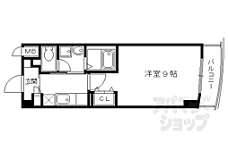 阪急嵐山線 松尾大社駅 徒歩13分の賃貸マンション 3階1Kの間取り