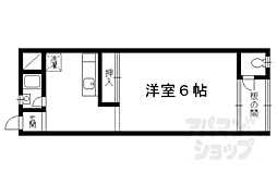ピソ・シエテI 2階1Kの間取り