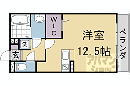 グランドール 1階1Kの間取り