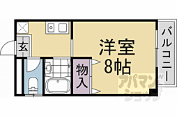 アルテハイム桂 3階1Kの間取り