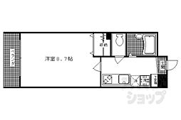 阪急京都本線 西院駅 徒歩3分の賃貸マンション 10階1Kの間取り