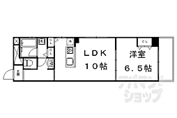 阪急京都本線 西院駅 徒歩15分の賃貸マンション 4階1LDKの間取り