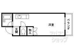 京福電気鉄道北野線 鳴滝駅 徒歩11分の賃貸マンション 1階1Kの間取り