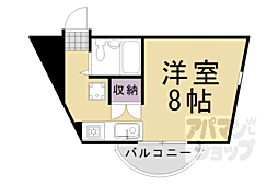 プレジールマンション 1Kの間取図画像