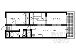 イトーピア向日マンションA棟 3LDKの間取図画像