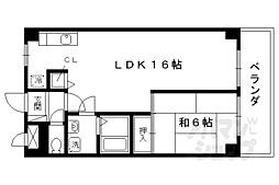 レジデンス桂川 1LDKの間取図画像
