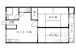 藤岡マンション 2DKの間取図画像