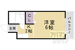 サンルシエル欅 1Kの間取図画像