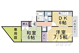 エクレール松尾 2DKの間取図画像