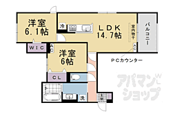 STグランツ 2LDKの間取図画像