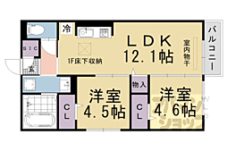 D-roomエスポワール 2LDKの間取図画像