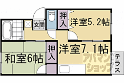 マリートモーリエ 2DKの間取図画像