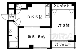 松山サザンクロス 2Kの間取図画像