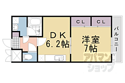 Uluru東向日 1DKの間取図画像