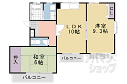ソレイユ三宅2 3DKの間取図画像