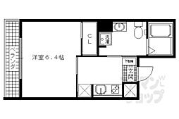 ハウスオクムラ 1Kの間取図画像