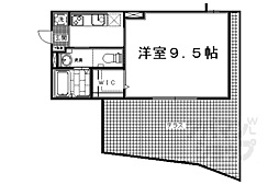 ドマーニ 1Kの間取図画像