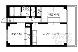 メゾンドール奥文 2LDKの間取図画像
