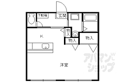 緑樹 1Kの間取図画像