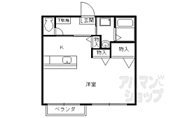 緑樹 1Kの間取図画像