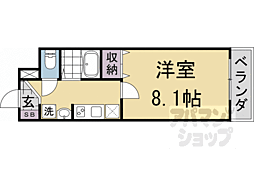 ジュネス桂 1Kの間取図画像
