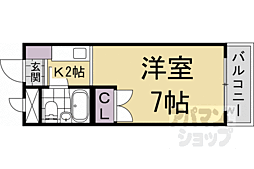 ロイヤルパレス大枝 1Kの間取図画像