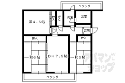 リバーサイド桂坂 3DKの間取図画像