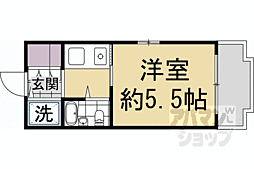 COMORISTAR桂 1Kの間取図画像
