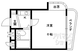 ルネサンス 1Kの間取図画像