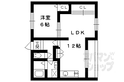 リッシェ嵐山 1LDKの間取図画像