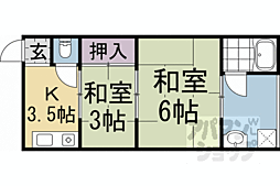 第二苔ノ荘 2Kの間取図画像