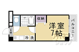 コモド清水 1Kの間取図画像