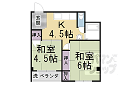 BNコート洛西 2DKの間取図画像