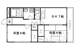 メゾン・ド・エトワール 2DKの間取図画像
