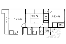 ハイツ神田 2LDKの間取図画像