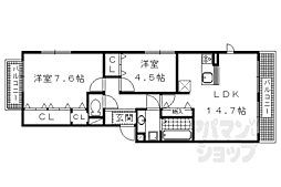 さくらテラス 2LDKの間取図画像