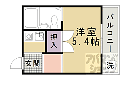 G-plus嵐山 1Kの間取図画像