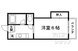 コーポさがの 1Kの間取図画像