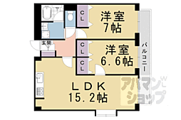 ランブラス桂川 2LDKの間取図画像