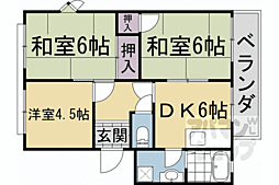 フレグランス桂B 3DKの間取図画像