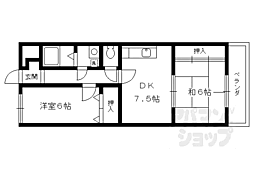 第1ファラオ 2DKの間取図画像