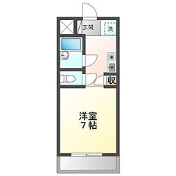 塔世ハイツ 1Kの間取図画像