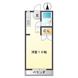 ハイツサンリバー ワンルームの間取図画像